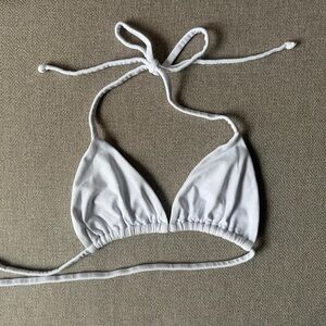Triangle Bikini Top White with removable pads Size S/M